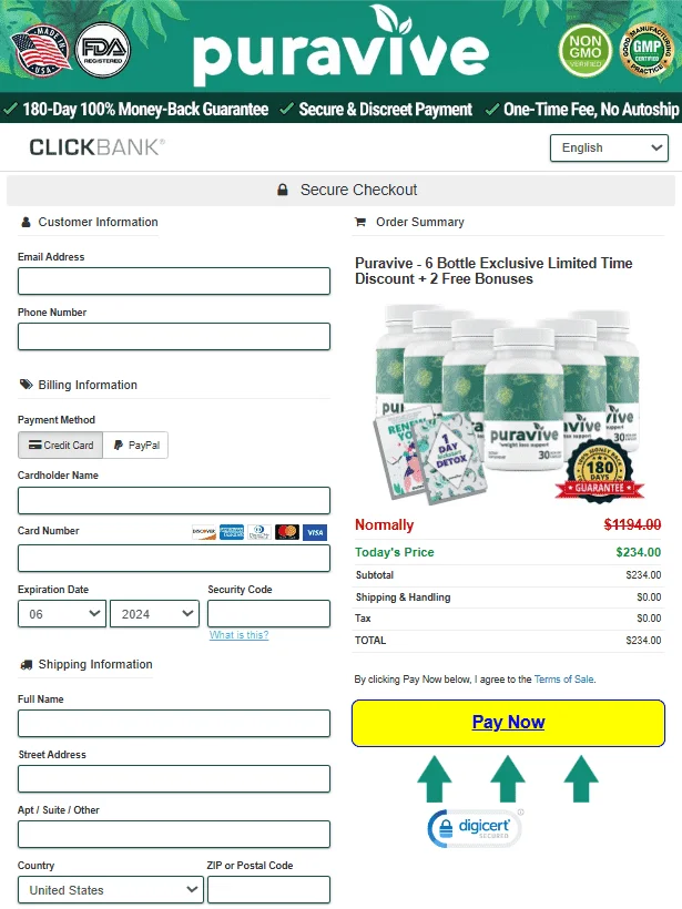 puravive order page